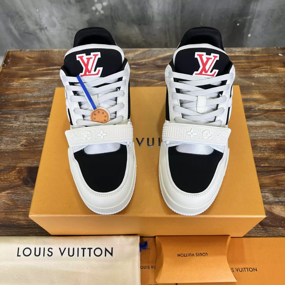 LV Trainer Sneaker Black Nubuck Calf Leather and Grained Calf Leather - LSVT295