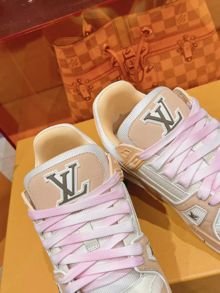 LV Trainer Sneaker Orange Nubuck and Grained Leather - LSVT291