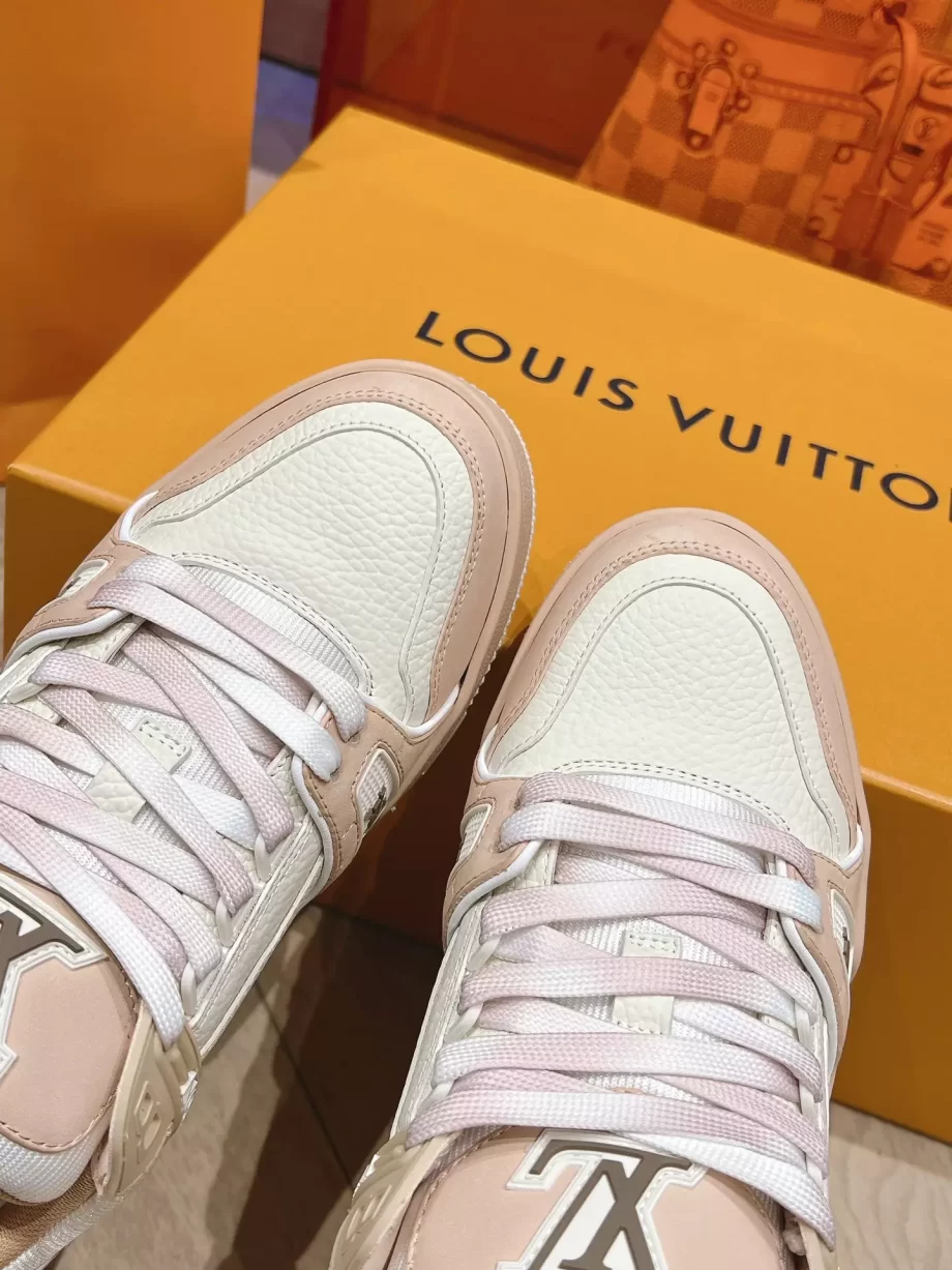 LV Trainer Sneaker Pink Nubuck and Grained Leather - LSVT289